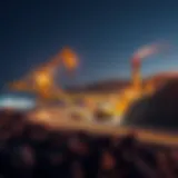 Uranium mining site showcasing extraction methods