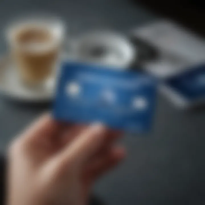 Infographic illustrating user experiences with the American Express Blue Card Preferred