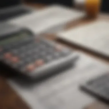 Planning Your Debt Management Strategy A calculator and financial documents symbolizing debt strategy planning