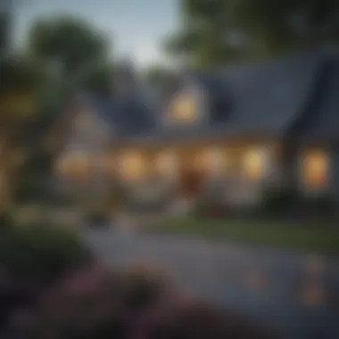 Home Security and Financial Stability A serene home with a beautiful exterior representing financial security