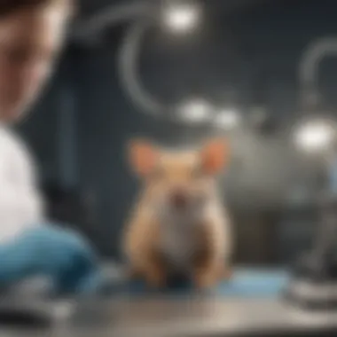 Veterinarian performing surgery on a small animal