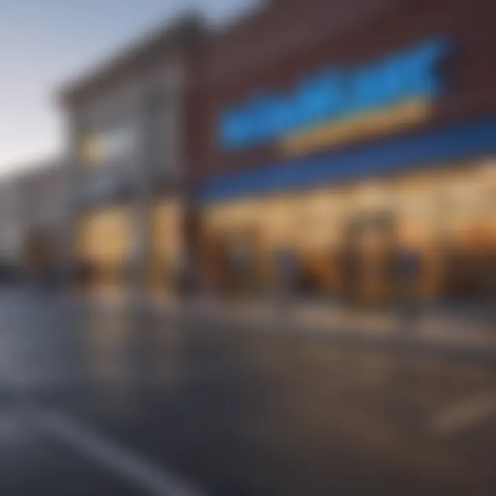 Walmart store exterior with signage