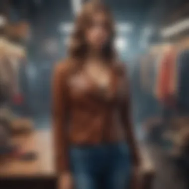 An online marketplace interface showcasing clothing listings