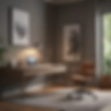 The Tranquility of a Well-Designed Home Office A serene home office setup with natural light