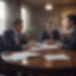 Illustration depicting loan negotiation scenarios.
